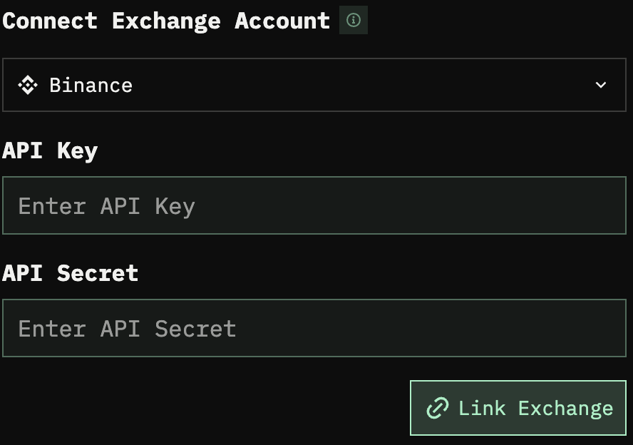 Nabu Link Accounts screen with Binance selected