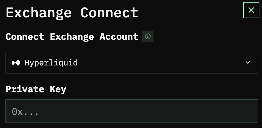 Nabu Link Accounts screen with Hyperliquid selected