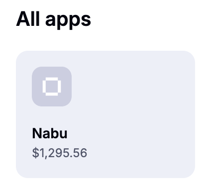 Privy apps list with Nabu selected